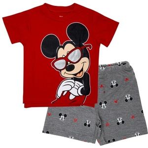 Mickey Mouse Cool Dude Shirt and Shorts Toddler Boys Set-Toddler 2T